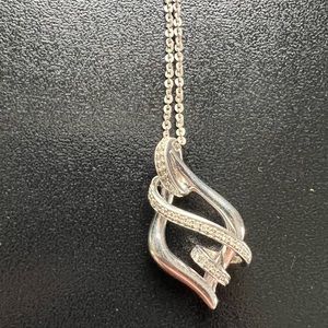 Sterling Silver Diamond Necklace
